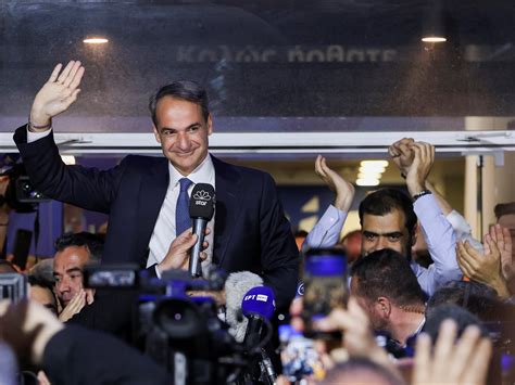 Exit poll from Greek election shows conservative New Democracy party in landslide victory